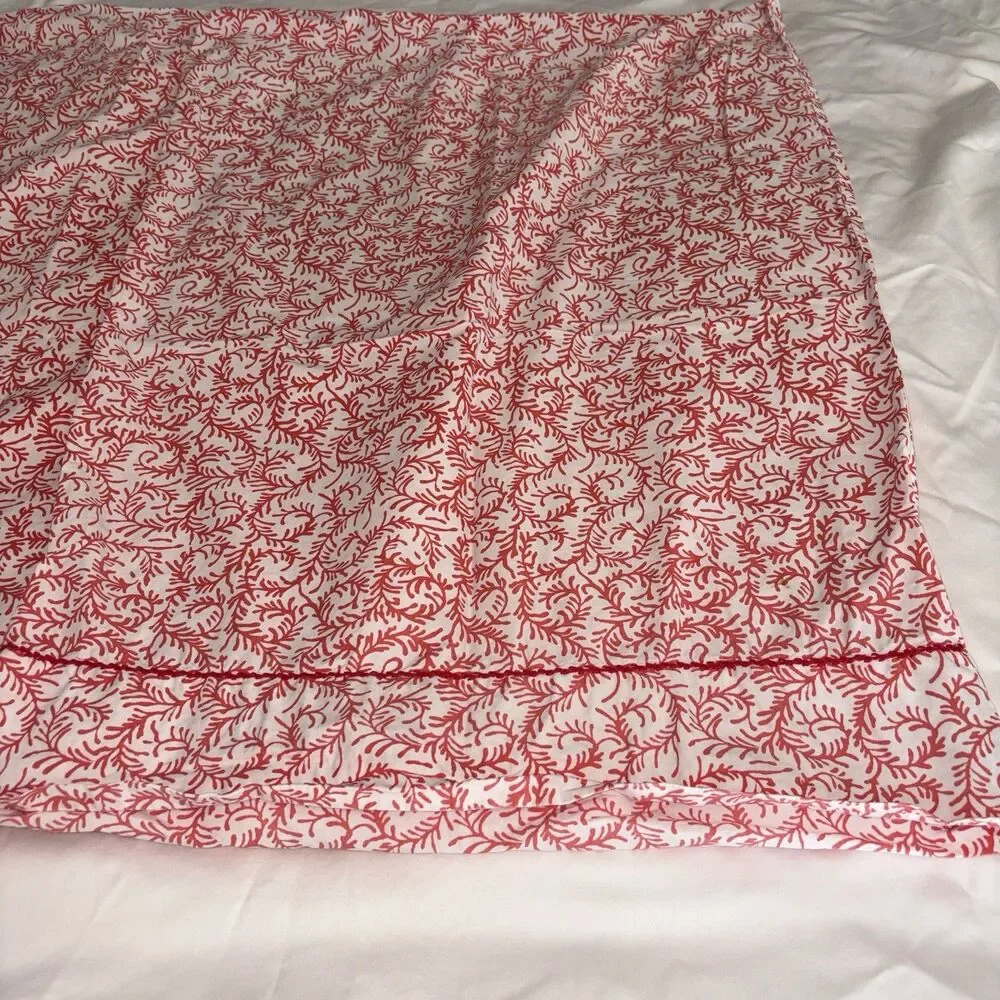 John Robshaw Pillowcases / Shams Standard Size  Cotton Diggi Coral Red Set of 2